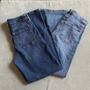 Old Navy Women's High Rise Jeans - Dark and Light Blue